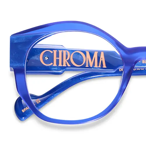 Lunettes bleues de la collection Chroma