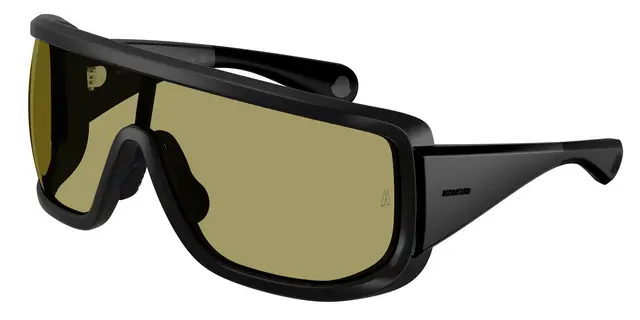 Lunettes Moncler Snowseeker 0ME8003 avec monture noire et masque futuriste