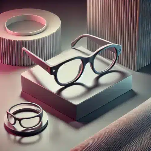Emmanuel Andrivet. Illustration minimaliste et attrayante de lunettes 3D