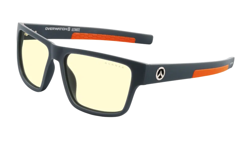 Gafas Gunnar Overwatch Ultimate con Montura Negra y Lentes Ámbar, Diseñadas para Reducir la Luz Azul