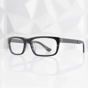 Lunettes Gunnar Tahoe avec monture rectangulaire en acétate noir, conçues pour le gaming et la réduction de la lumière bleue