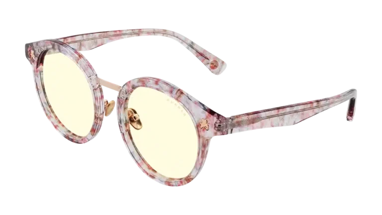 Gunnar tokidoki Flower Power Glasses with Floral Frame and Amber Lenses for Blue Light Reduction