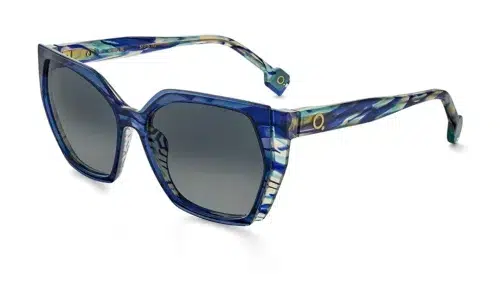 Etnia Barcelona SYLYS-57S-BL sunglasses with a blue marbled frame and gradient lenses.