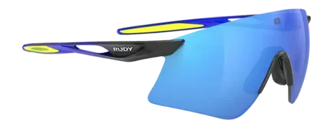 Gafas deportivas Rudy Project Astral Sphere con lentes Polar 3FX azules, diseñadas para ciclistas y esquiadores.