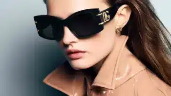Dolce Gabbana 2025 lunettes de soleil noires oversize avec détails dorés