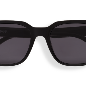 Lunettes de soleil Essentiel N1 en acétate noir mat avec verres gris foncé