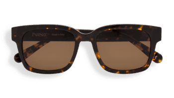 Incantevole, lunettes de soleil rectangulaires en acétate écaille, verres bruns