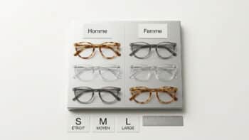 Lunettes homme femme en magasin