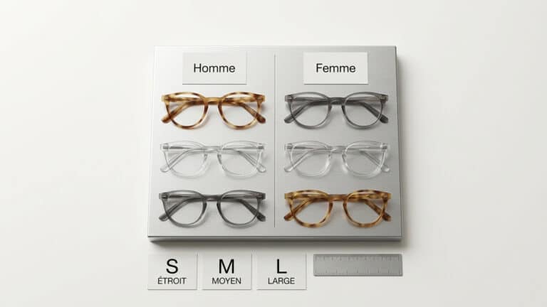 Lunettes homme femme en magasin