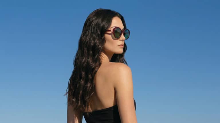 Fiamma porté — lunettes de soleil ronde oversize fuchsia Parisee Eyewear