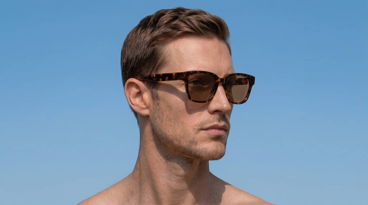 Incantevole — lunettes de soleil rectangulaire écaille foncée Parisee Eyewear