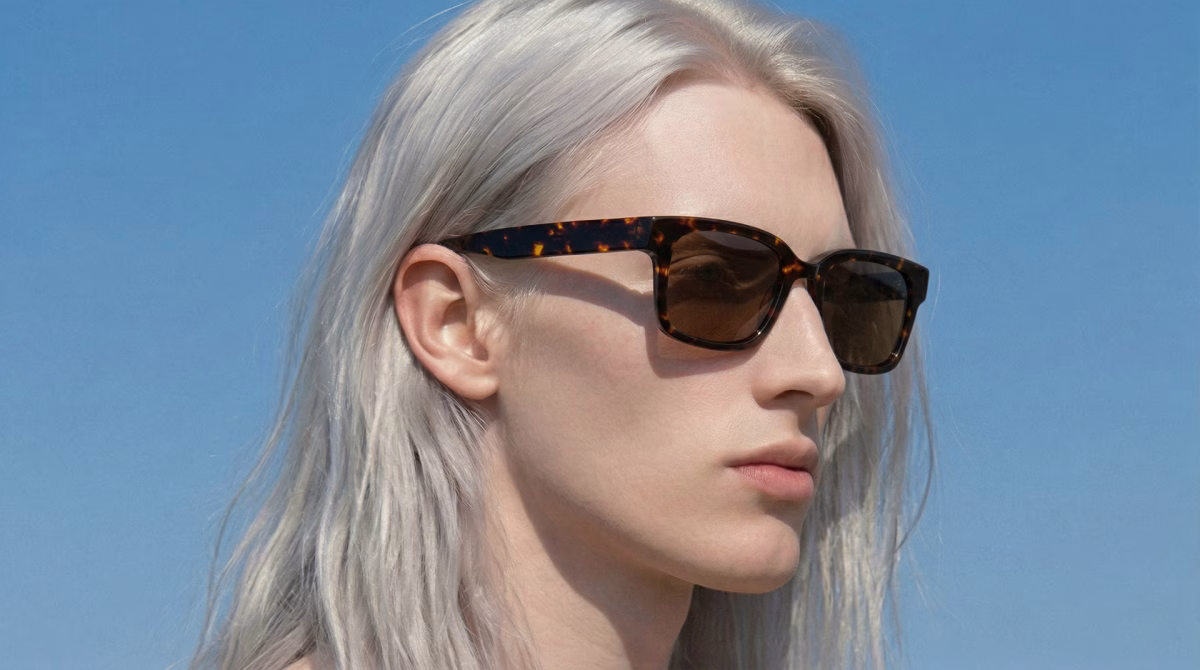 Incantevole Parisee Eyewear: gafas de sol rectangulares en carey oscuro