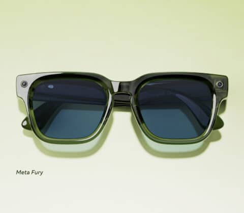 Monture Meta Fury, fo`rme affirmée des lunettes IA Meta Glasses